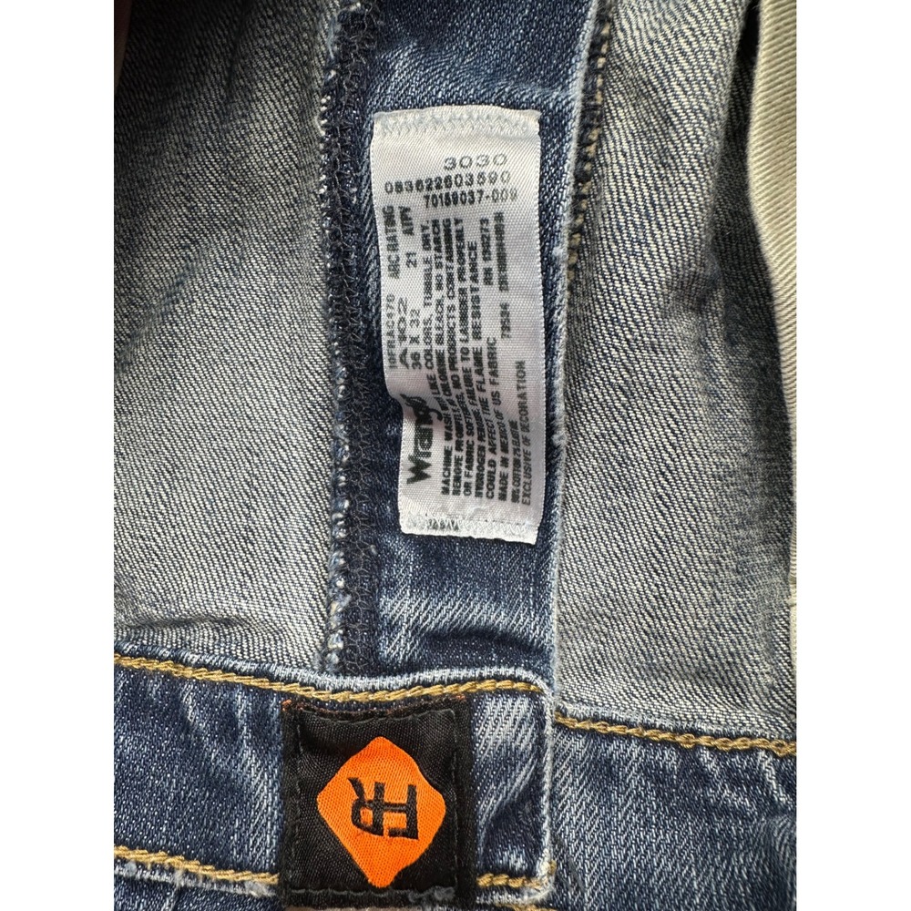 Wrangler FR Advanced Comfort Mens Jeans 35x30 Blue Relaxed Straight CAT2 2112 - Picture 10 of 11